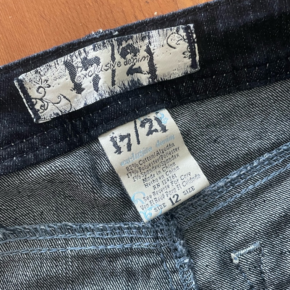 17/21 Exclusive Denim‎ Blue Straight Leg Jeans - Picture 10 of 11